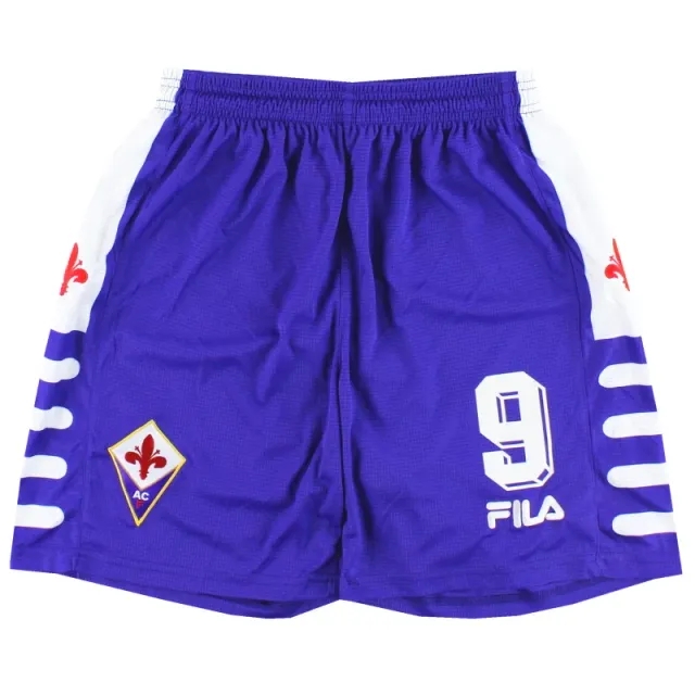 1998-99 Fiorentina Fila Home Shorts #9 M - Fiorentina / Excellent 