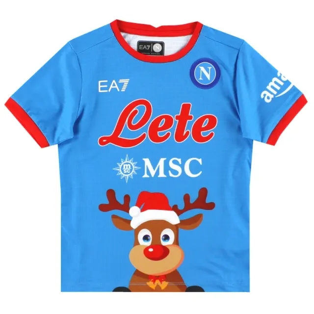 2022-23 Napoli EA7 'Special Edition' Christmas Shirt *As New* Youth - Napoli / As New 