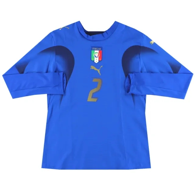 2006-07 Italy Player Issue Home Shirt #2 L/S Women's 14 - Italy / Excellent 