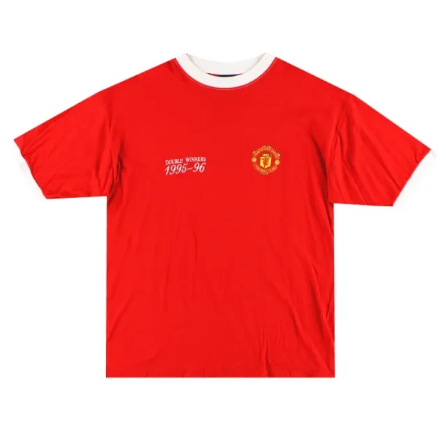 1995-97 Manchester United 'Double' Tee XL - Manchester United / Excellent 