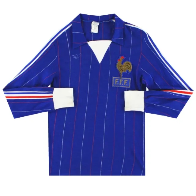 1980-82 France adidas Home Shirt L/S Y - France / Very Good 