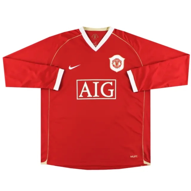 2006-07 Manchester United Nike Home Shirt L/S S.Boys - Manchester United / Excellent 
