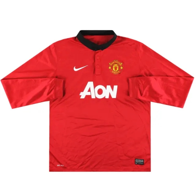 2013-14 Manchester United Nike Home Shirt L/S L.Boys - Manchester United / Excellent 