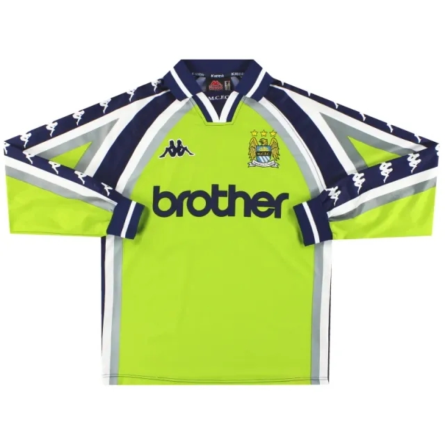 1997-99 Manchester City Kappa Goalkeeper Shirt S - Manchester City / Excellent 