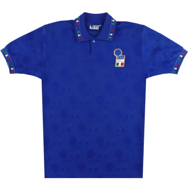 1993-94 Italy Diadora Home Shirt L - Italy / Excellent 
