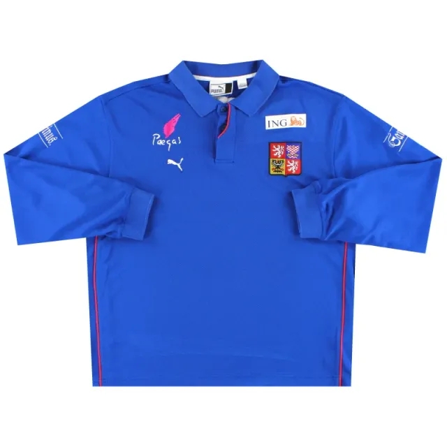 2003-04 Czech Republic Puma Player Issue Polo Shirt XXL - Czech Republic / Excellent 