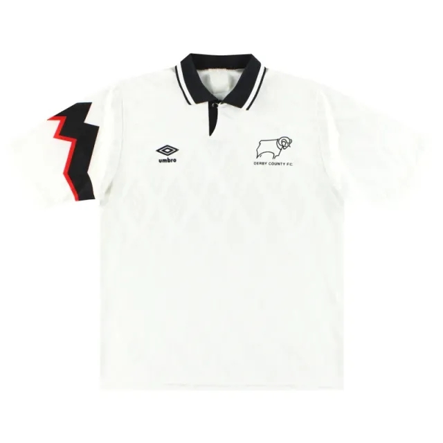 1991-93 Derby County Umbro Home Shirt XL - Derby County / Excellent 