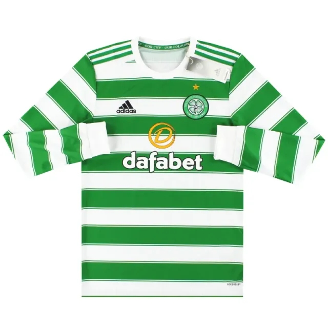 2021-22 Celtic adidas Home Shirt L/S *BNIB* - Celtic / BNIB 