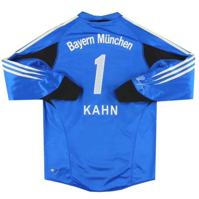 2004-05 Bayern Munich adidas Goalkeeper Shirt Kahn #1 *Mint* XL.Boys - Bayern Munich / Mint 