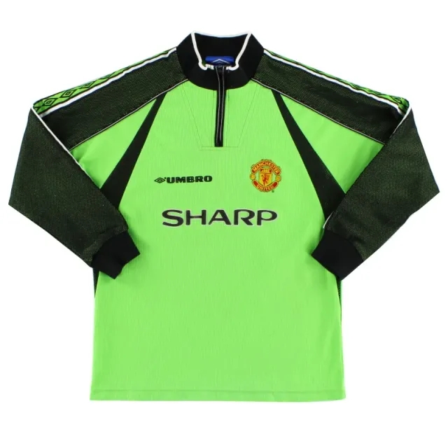 1998-99 Manchester United Umbro Goalkeeper Shirt Y - Manchester United / Very good 