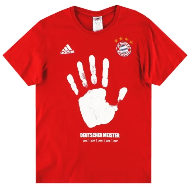 2014-15 Bayern Munich adidas Graphic Tee M - Bayern Munich / Excellent 