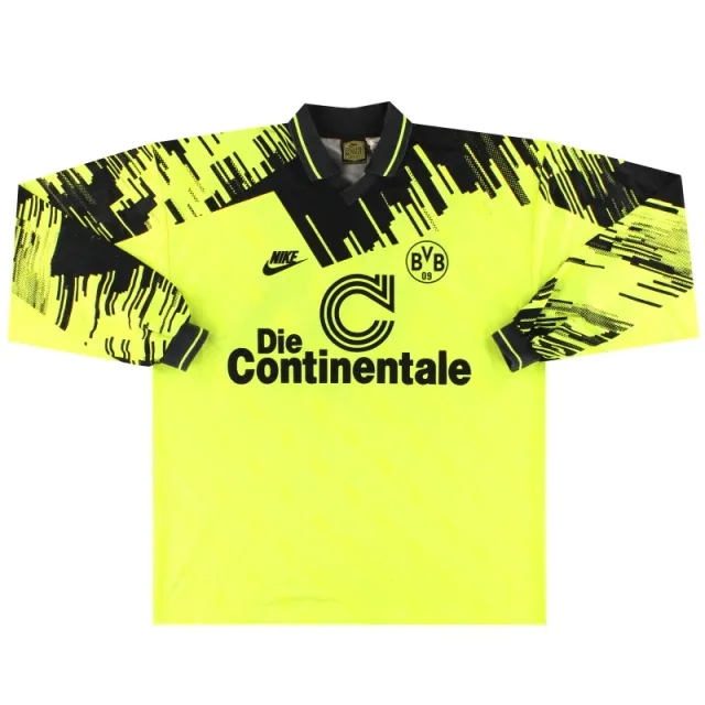 1993-94 Borussia Dortmund Nike Home Shirt L/S M - Dortmund / Excellent 