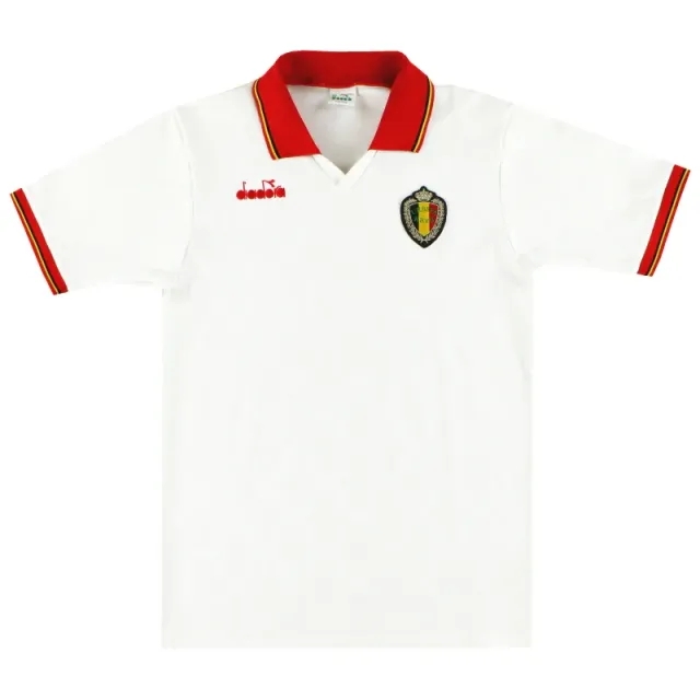 1992-94 Belgium Diadora Away Shirt #5 M - Belgium / Excellent 