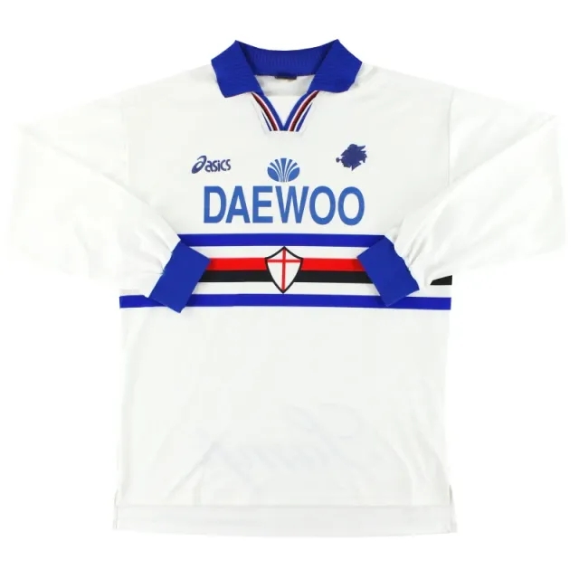 1997-98 Sampdoria Asics Away Shirt LS XL - Sampdoria / Excellent 