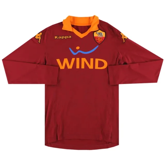 2012-13 Roma Kappa Match Issue Home Shirt *Mint* L/S #2 - Roma / Mint 
