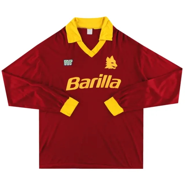 1986-87 Roma Home Shirt LS XL - Roma / Excellent 