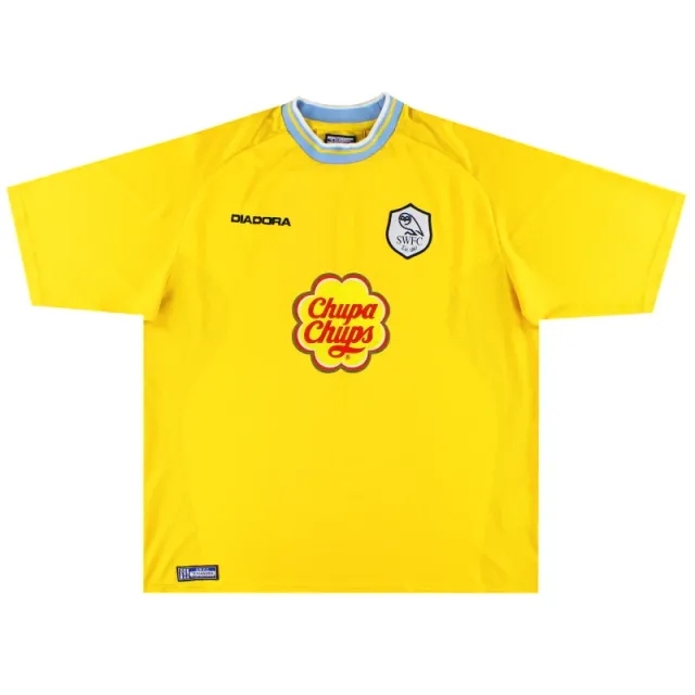 2001-02 Sheffield Wednesday Diadora Away Shirt *Mint* XL - Sheffield Wednesday / Mint 