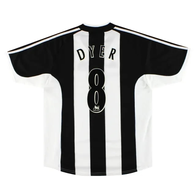 2001-03 Newcastle adidas Home Shirt Dyer #8 *As New* L - Newcastle United / As New 