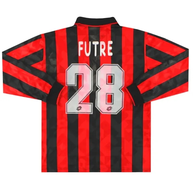 1994-95 AC Milan Lotto Home Shirt Futre #28 L/S XL - AC Milan / Excellent 