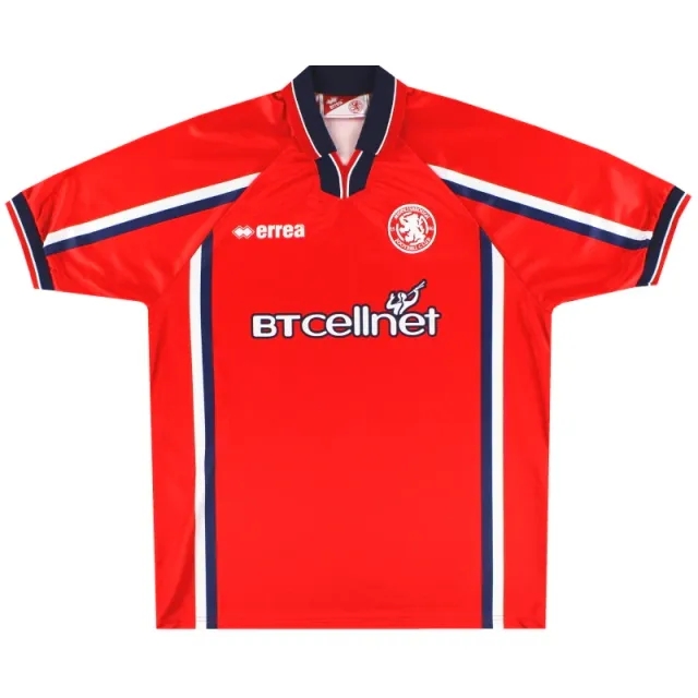 1999-00 Middlesbrough Errea Home Shirt XL - Middlesbrough / Excellent 