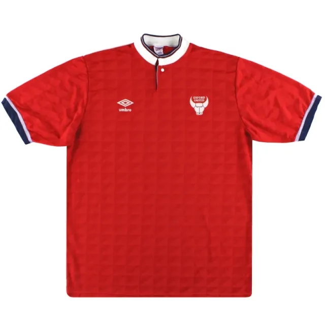 1988-89 Oxford United Umbro Away Shirt S - Oxford United / Excellent 
