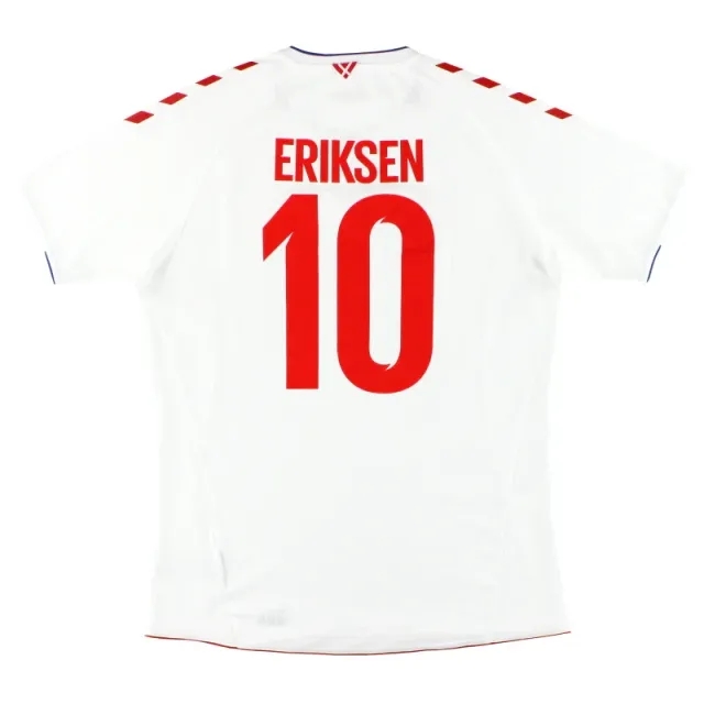 2018 Denmark Hummel Away Shirt Eriksen #10 *Mint* XL - Denmark / Mint 