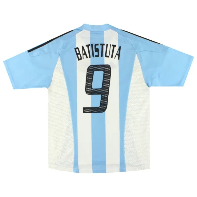 2002-04 Argentina adidas Home Shirt Batistuta #9 L - Argentina / Excellent 