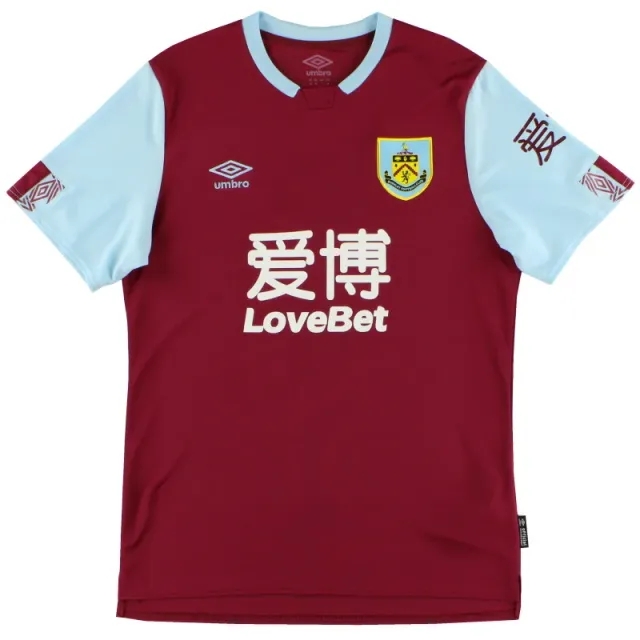 2019-20 Burnley Umbro Home Shirt L - Burnley / Excellent 