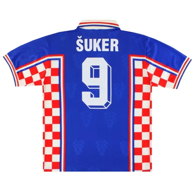 1998-01 Croatia Lotto Away Shirt Suker #9 L - Croatia / Excellent 