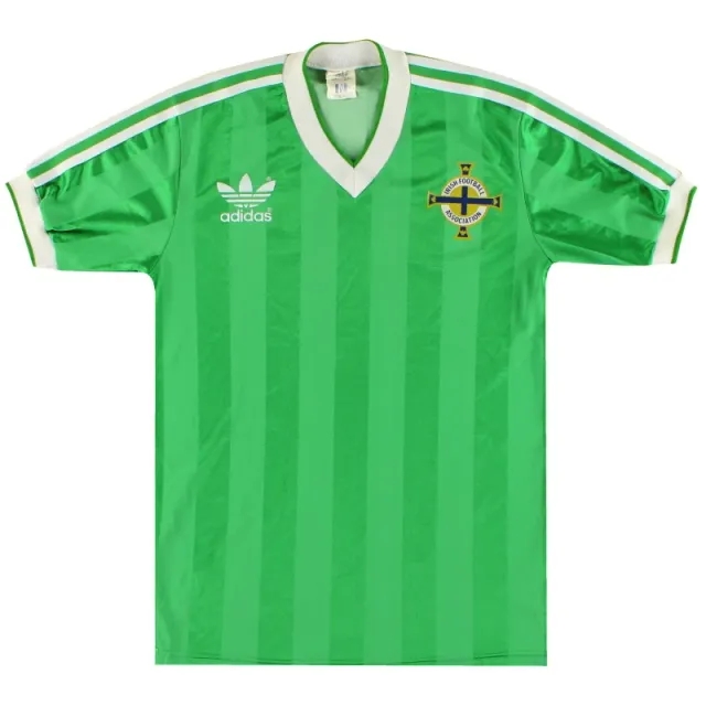 1985-86 Northern Ireland adidas Home Shirt S - Northern Ireland / Excellent 