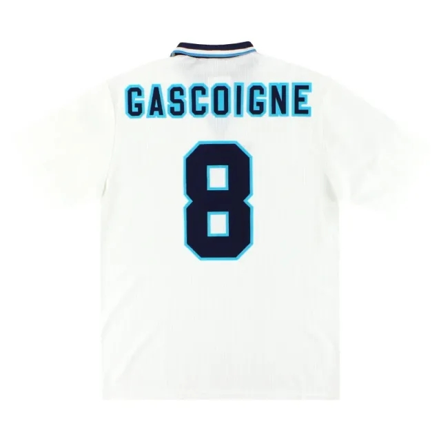 1995-97 England Umbro Home Shirt Gascoigne #8 XL - England / Excellent 