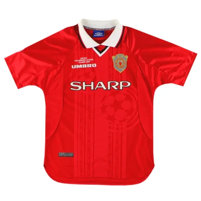 1999-00 Manchester United Umbro 'CL Winners' Shirt M - Manchester United / Very good 