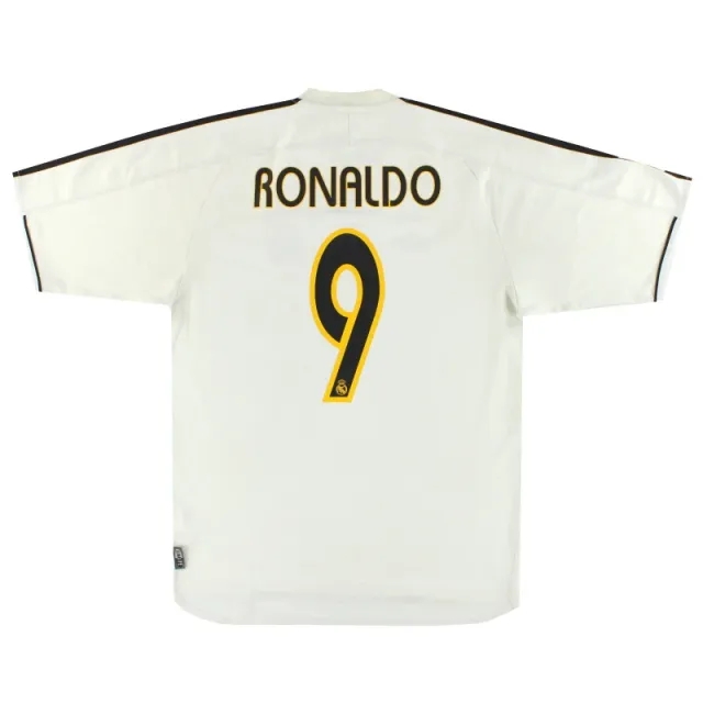 2003-04 Real Madrid adidas Home Shirt Ronaldo #9 M - Real Madrid / Excellent 