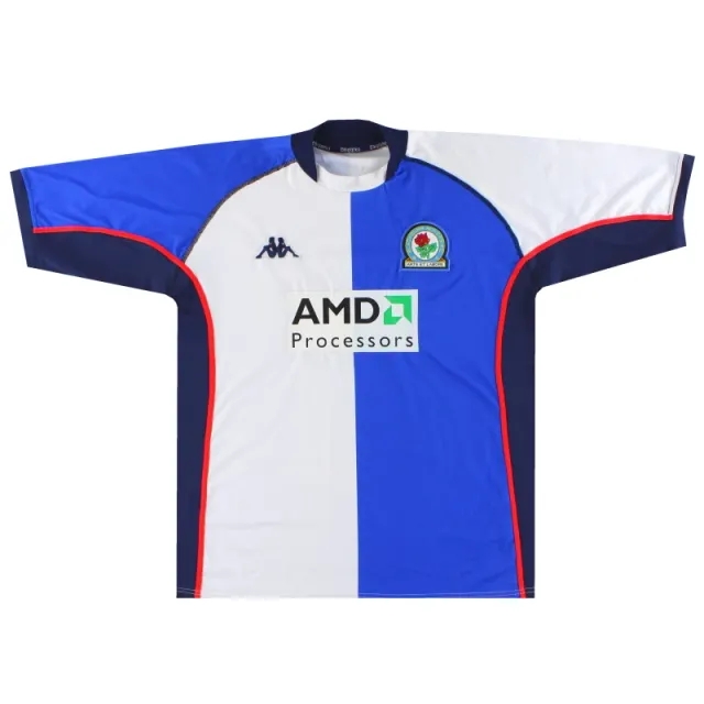 2002-03 Blackburn Kappa Home Shirt XL - Blackburn Rovers / Very good 