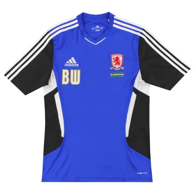 2010-11 Middlesbrough adidas Staff Issue Training Shirt 'BW' S - Middlesbrough / Excellent 