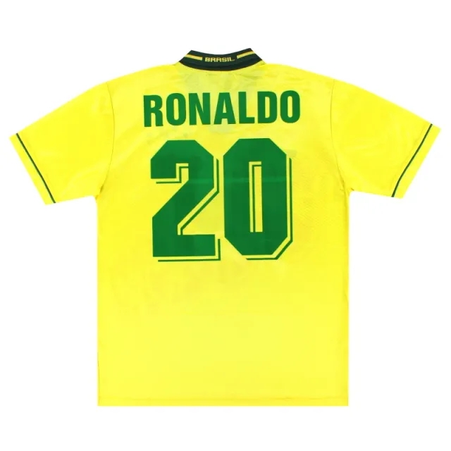 1994-95 Brazil Umbro Home Shirt Ronaldo #20 *Mint* L - Brazil / Mint 