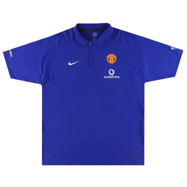 2002-03 Manchester United Nike 1/4 Zip Tee XXXL - Manchester United / Excellent 