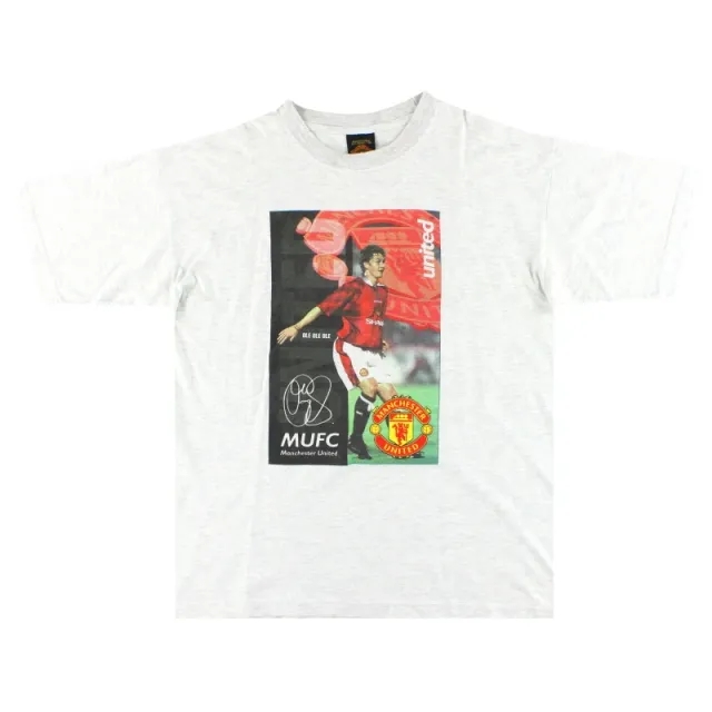 1996-99 Manchester United 'Solskjaer' Graphic Tee XL - Manchester United / Excellent 