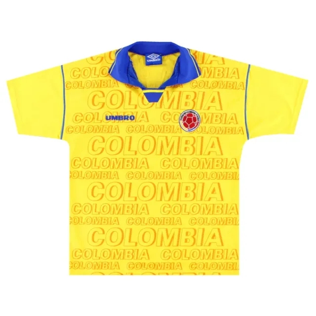 1995-96 Colombia Umbro Home Shirt Y - Colombia / Excellent 