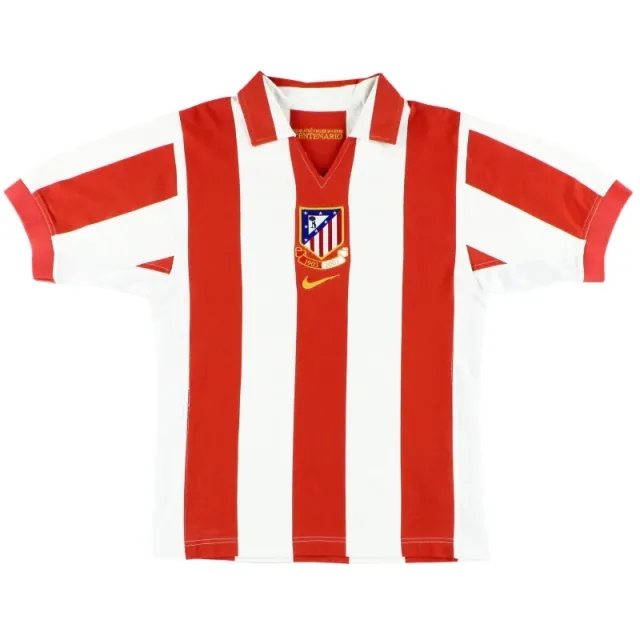 2003-04 Atletico Madrid Nike Centenary Home Shirt M - Atletico Madrid / Excellent 
