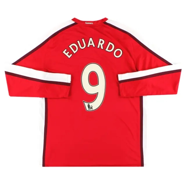 2008-10 Arsenal Nike Home Shirt Eduardo #9 L/S XL - Arsenal / Excellent 