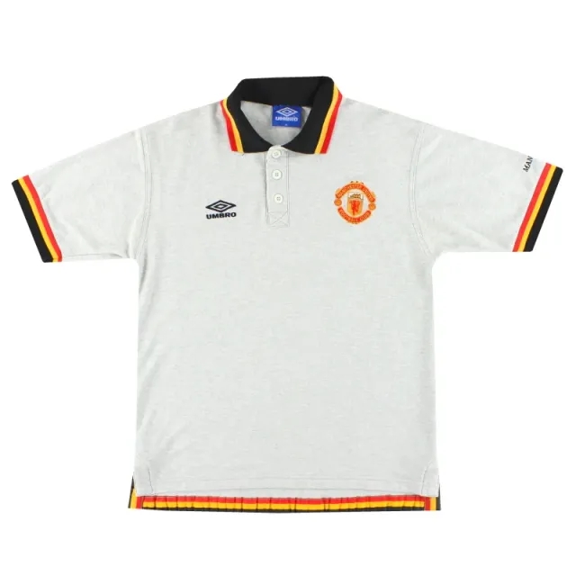 1996-97 Manchester United Umbro Polo Shirt M - Manchester United / Excellent 