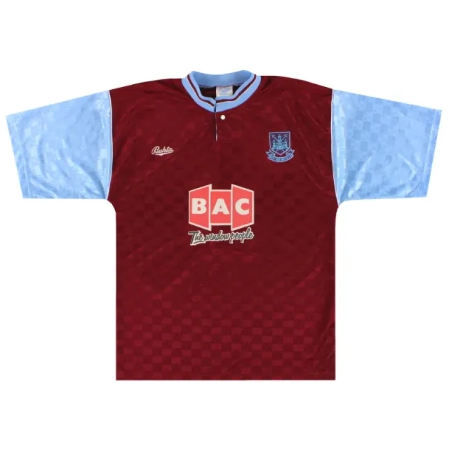 1990-91 West Ham Bukta Home Shirt S - West Ham / Excellent 