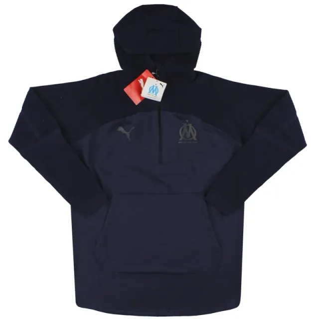 2018-19 Olympique Marseille Puma Hooded Pullover *w/tags* S - Olympique Marseille / w/tags 