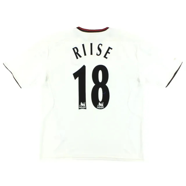 2003-05 Liverpool Reebok 'Signed' Away Shirt Riise #18 L - Liverpool / Very Good 