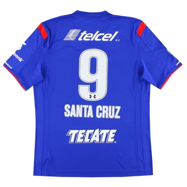 2014-15 Cruz Azul Under Armour Home Shirt Santa Cruz #9 XL - Central and South American Clubs / Excellent 