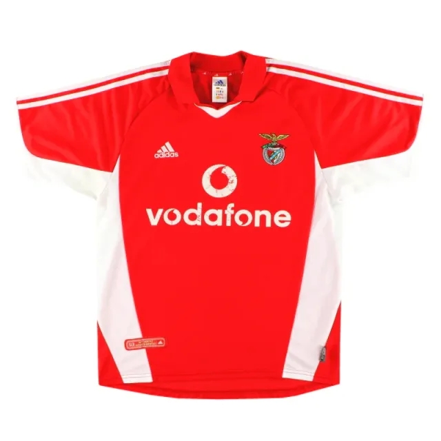 2001-02 Benfica adidas Home Shirt M - Benfica / Very Good 