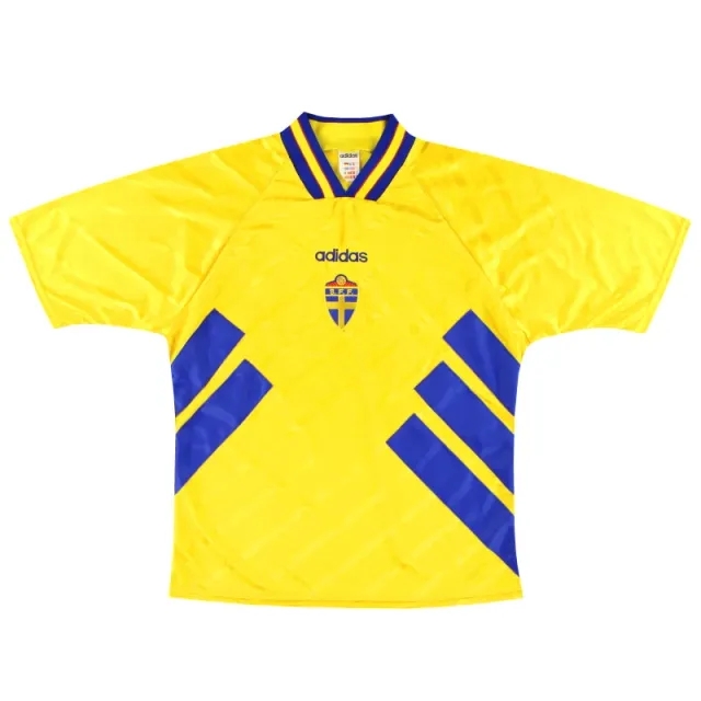 1994-96 Sweden adidas Home Shirt L - Sweden / Very Good 