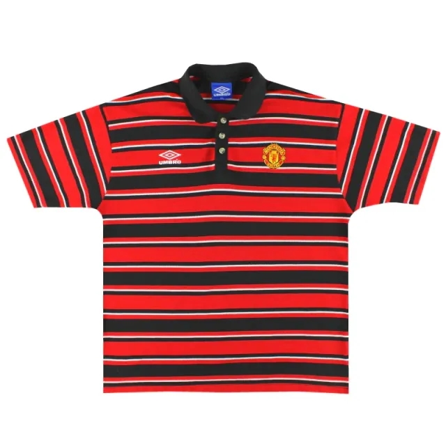 1996-97 Manchester United Umbro Polo Shirt XXL - Manchester United / Excellent 