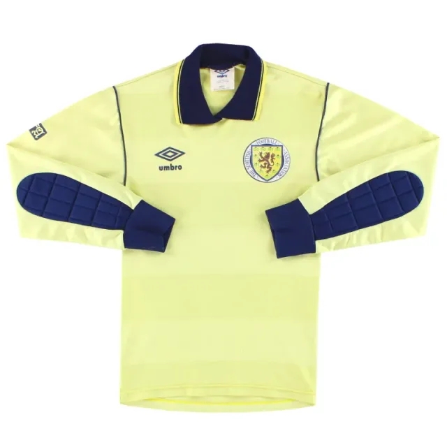 1986 Scotland Umbro Goalkeeper Shirt L/S #1 Y - Scotland / Good 